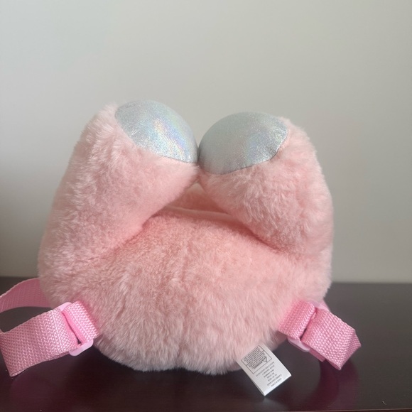 Like New! Carried Away 🎈Pretty in Pink Plush Bunny Backpack - Picture 8 of 9